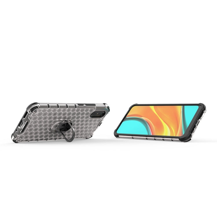 For Xiaomi Redmi 9A Shockproof Honeycomb PC + TPU Ring Holder Protection Case