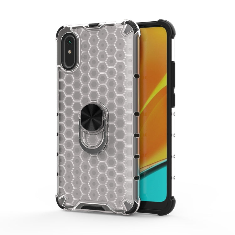 For Xiaomi Redmi 9A Shockproof Honeycomb PC + TPU Ring Holder Protection Case
