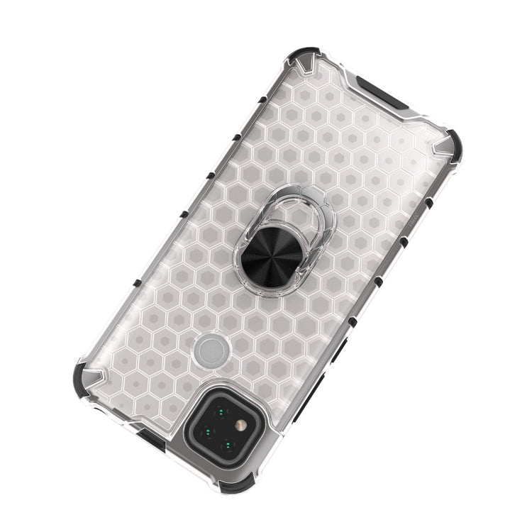For Xiaomi Redmi 9C Shockproof Honeycomb PC + TPU Ring Holder Protection Case