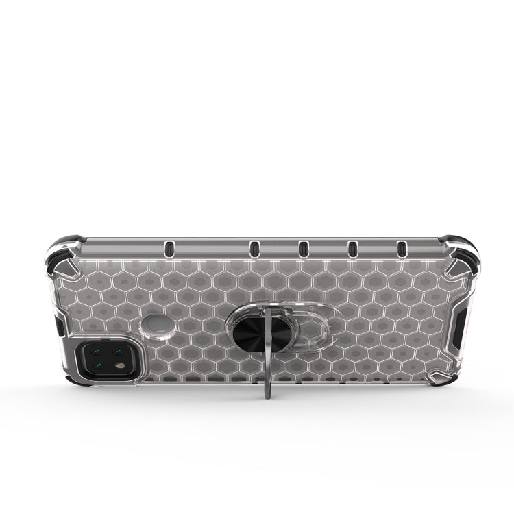 For Xiaomi Redmi 9C Shockproof Honeycomb PC + TPU Ring Holder Protection Case