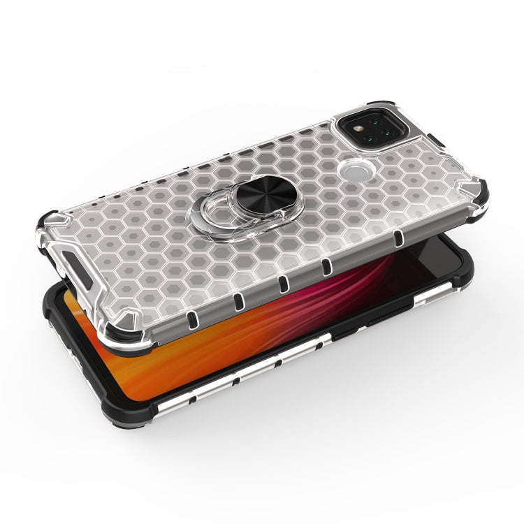 For Xiaomi Redmi 9C Shockproof Honeycomb PC + TPU Ring Holder Protection Case