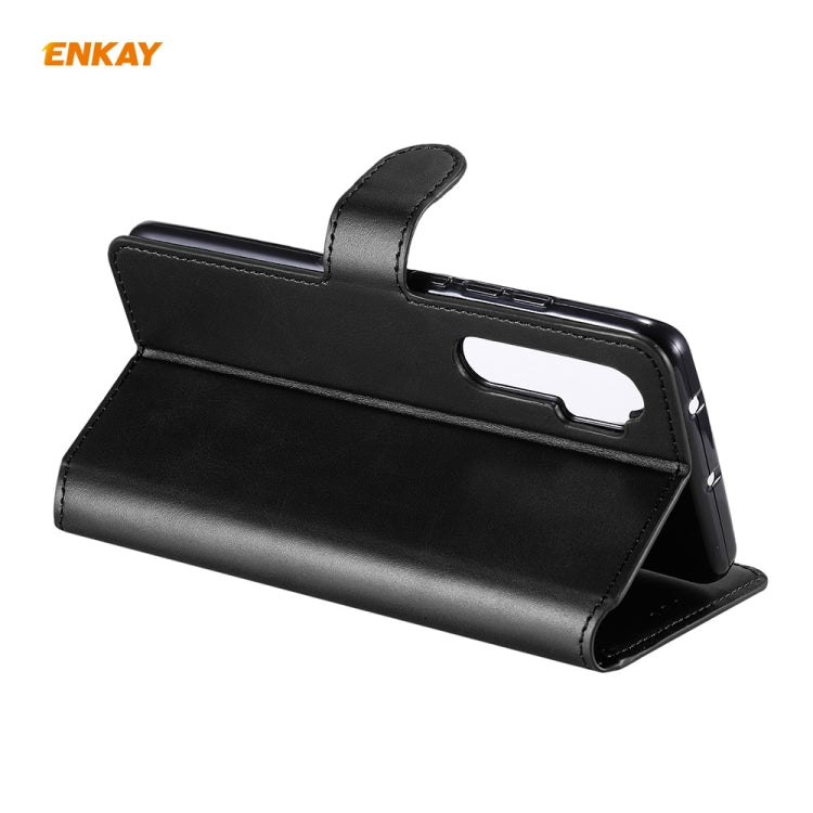 For Xiaomi Mi Note 10 Lite ENKAY Hat-Prince ENK-PUC014 Horizontal Flip Leather Case with Holder & Card Slots & Wallet