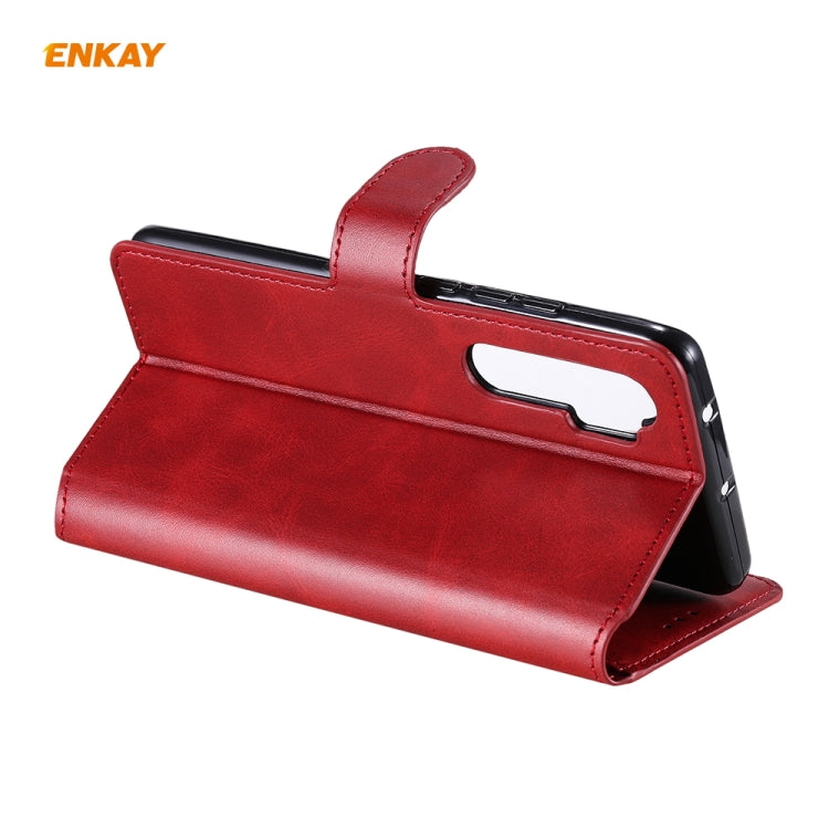 For Xiaomi Mi Note 10 Lite ENKAY Hat-Prince ENK-PUC014 Horizontal Flip Leather Case with Holder & Card Slots & Wallet