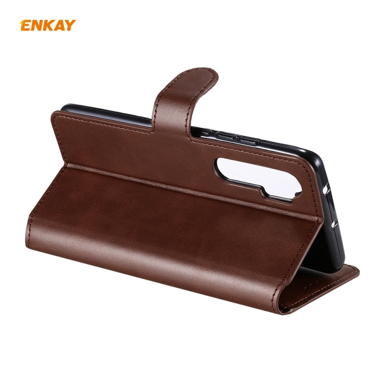 For Xiaomi Mi Note 10 Lite ENKAY Hat-Prince ENK-PUC014 Horizontal Flip Leather Case with Holder & Card Slots & Wallet