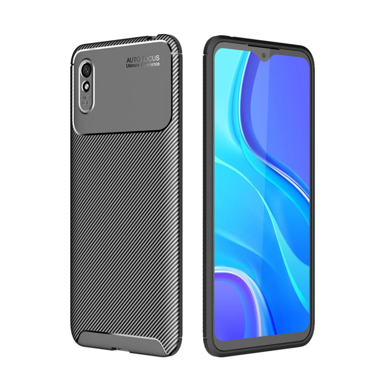 For Xiaomi Redmi 9A Carbon Fiber Texture Shockproof TPU Case