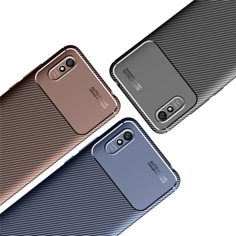 For Xiaomi Redmi 9A Carbon Fiber Texture Shockproof TPU Case