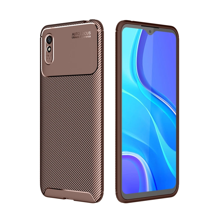 For Xiaomi Redmi 9A Carbon Fiber Texture Shockproof TPU Case