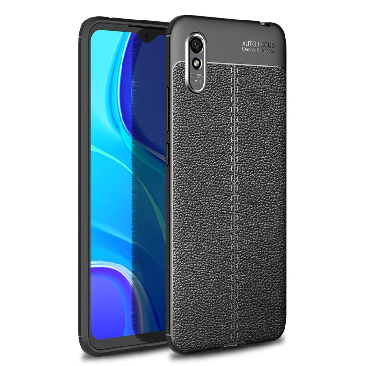 For Xiaomi Redmi 9A Litchi Texture TPU Shockproof Case