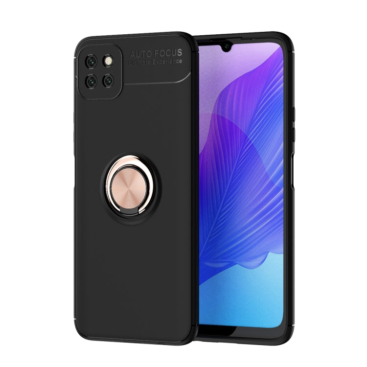 For Huawei Enjoy 20 Metal Ring Holder 360 Degree Rotating TPU Case