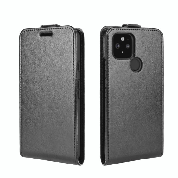 For Google Pixel 5 XL R64 Texture Single Vertical Flip Leather Protective Case with Card Slots & Photo Frame