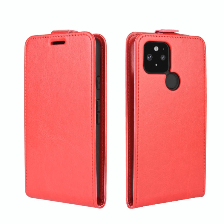For Google Pixel 5 XL R64 Texture Single Vertical Flip Leather Protective Case with Card Slots & Photo Frame