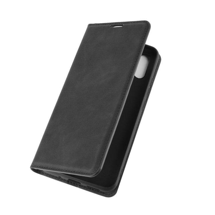 For Xiaomi Redmi 9A Retro-skin Business Magnetic Suction Leather Case with Holder & Card Slots & Wallet
