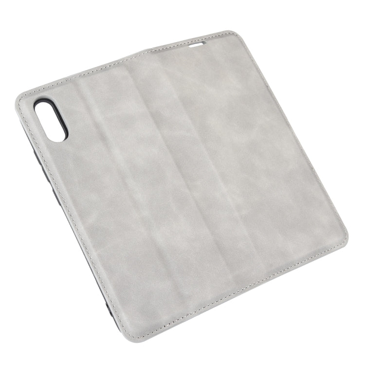 For Xiaomi Redmi 9A Retro-skin Business Magnetic Suction Leather Case with Holder & Card Slots & Wallet