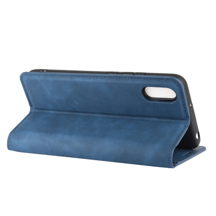 For Xiaomi Redmi 9A Retro-skin Business Magnetic Suction Leather Case with Holder & Card Slots & Wallet