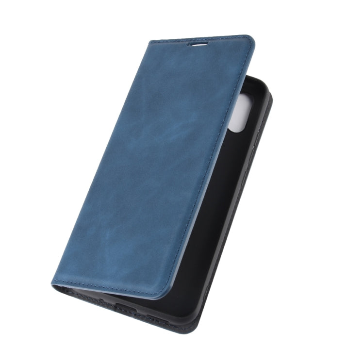 For Xiaomi Redmi 9A Retro-skin Business Magnetic Suction Leather Case with Holder & Card Slots & Wallet