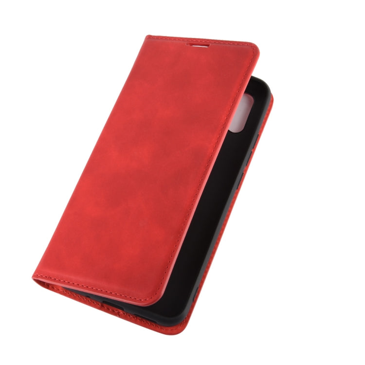 For Xiaomi Redmi 9A Retro-skin Business Magnetic Suction Leather Case with Holder & Card Slots & Wallet
