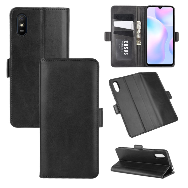 For Xiaomi Redmi 9A Dual-side Magnetic Buckle Horizontal Flip Leather Case with Holder & Card Slots & Wallet