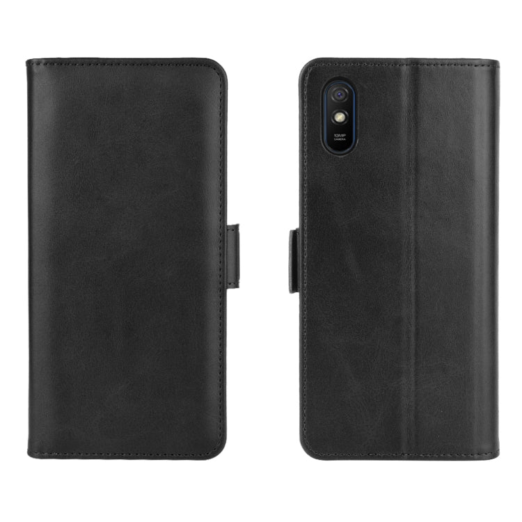 For Xiaomi Redmi 9A Dual-side Magnetic Buckle Horizontal Flip Leather Case with Holder & Card Slots & Wallet