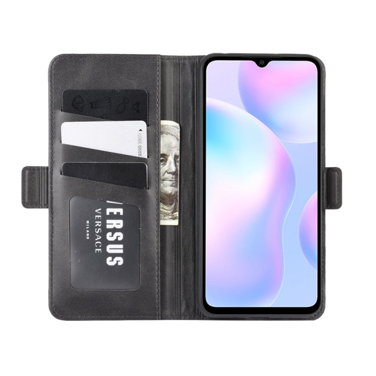 For Xiaomi Redmi 9A Dual-side Magnetic Buckle Horizontal Flip Leather Case with Holder & Card Slots & Wallet