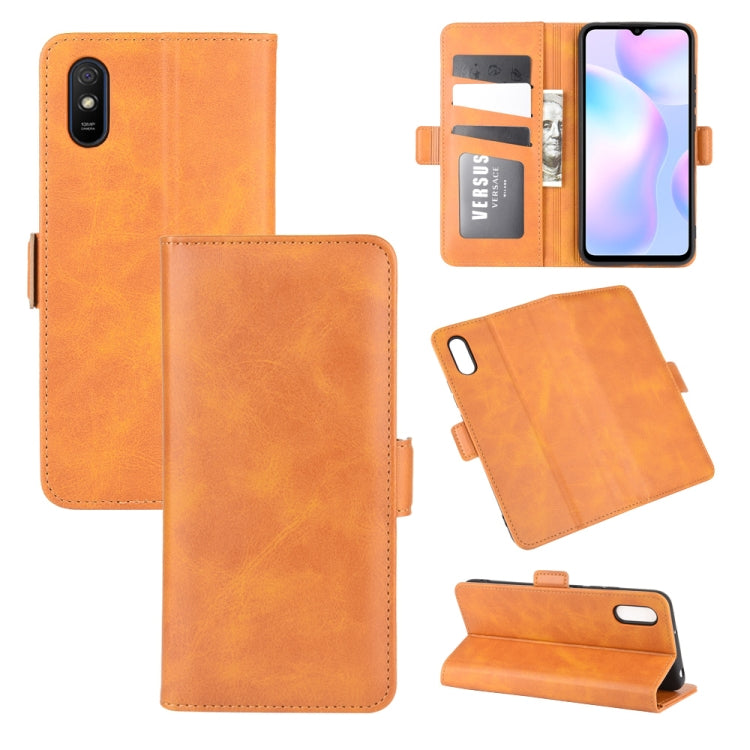 For Xiaomi Redmi 9A Dual-side Magnetic Buckle Horizontal Flip Leather Case with Holder & Card Slots & Wallet