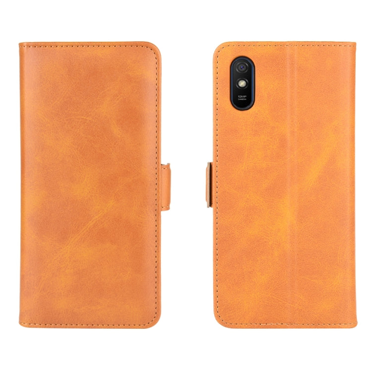 For Xiaomi Redmi 9A Dual-side Magnetic Buckle Horizontal Flip Leather Case with Holder & Card Slots & Wallet