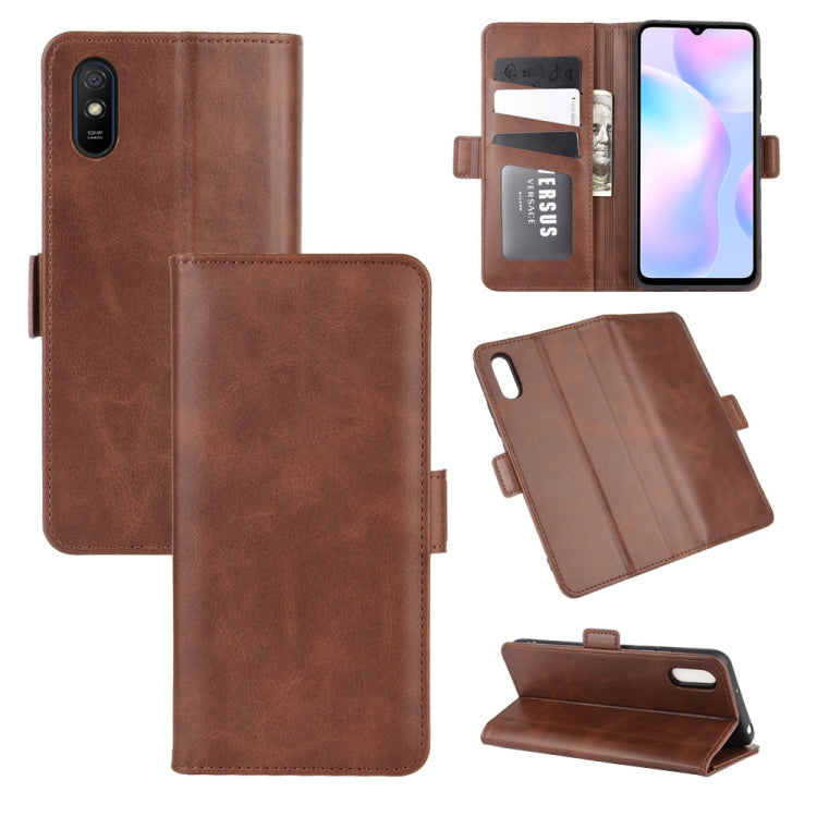 For Xiaomi Redmi 9A Dual-side Magnetic Buckle Horizontal Flip Leather Case with Holder & Card Slots & Wallet
