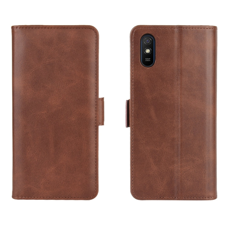 For Xiaomi Redmi 9A Dual-side Magnetic Buckle Horizontal Flip Leather Case with Holder & Card Slots & Wallet