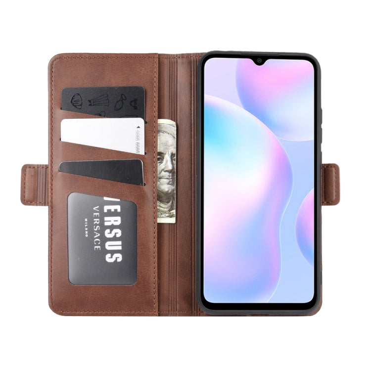 For Xiaomi Redmi 9A Dual-side Magnetic Buckle Horizontal Flip Leather Case with Holder & Card Slots & Wallet