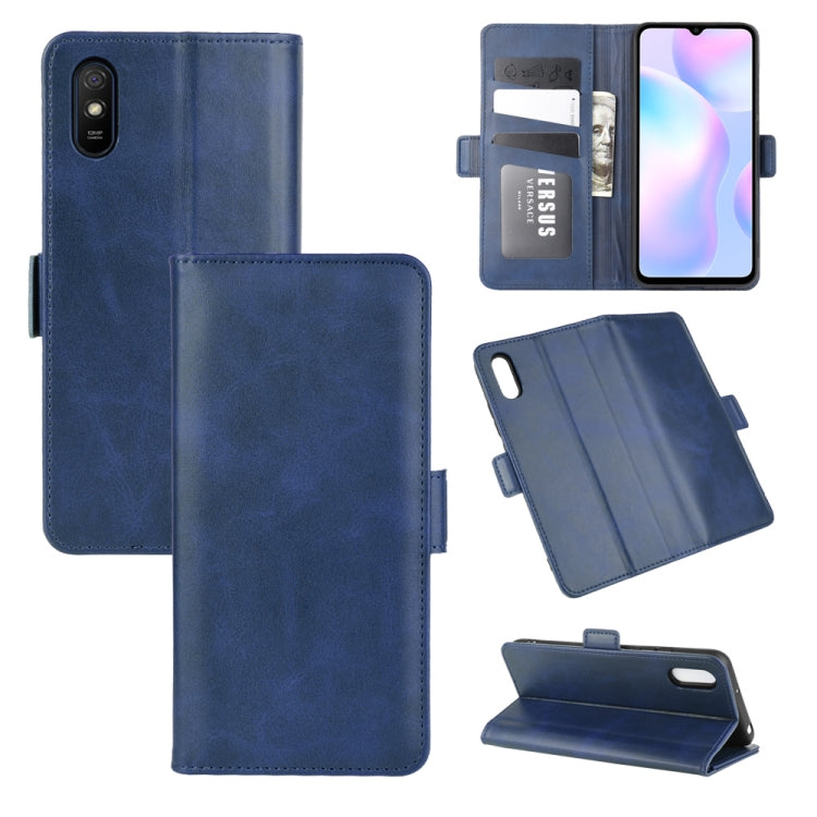 For Xiaomi Redmi 9A Dual-side Magnetic Buckle Horizontal Flip Leather Case with Holder & Card Slots & Wallet