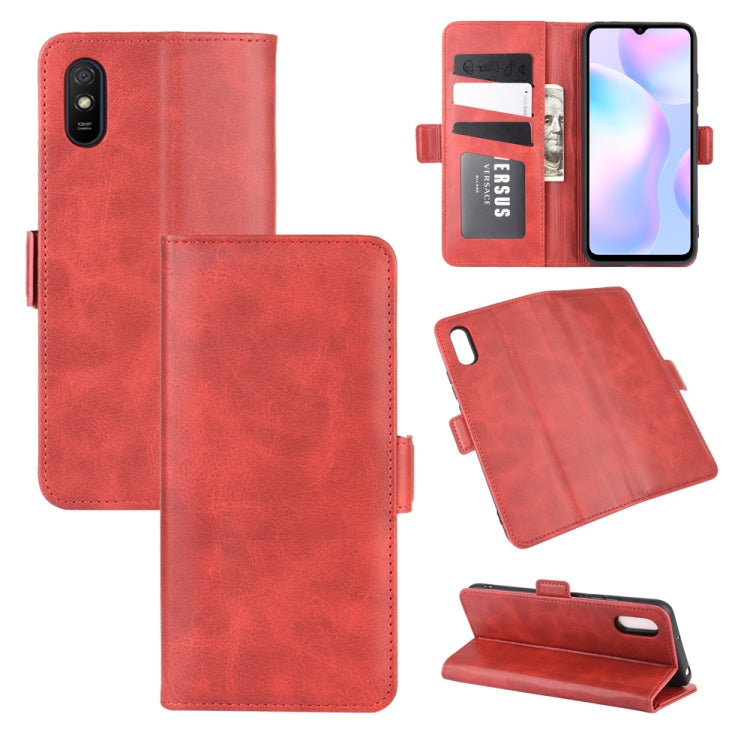 For Xiaomi Redmi 9A Dual-side Magnetic Buckle Horizontal Flip Leather Case with Holder & Card Slots & Wallet