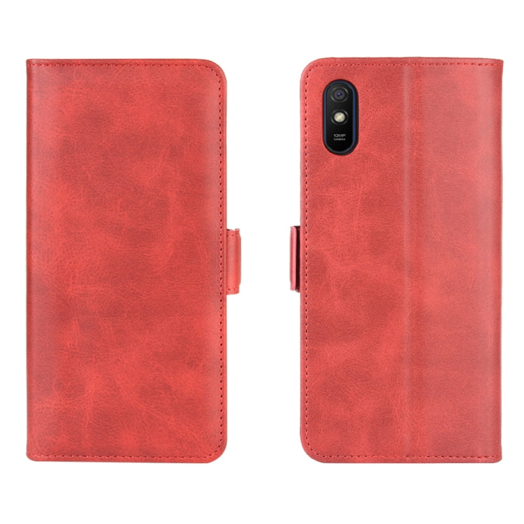 For Xiaomi Redmi 9A Dual-side Magnetic Buckle Horizontal Flip Leather Case with Holder & Card Slots & Wallet