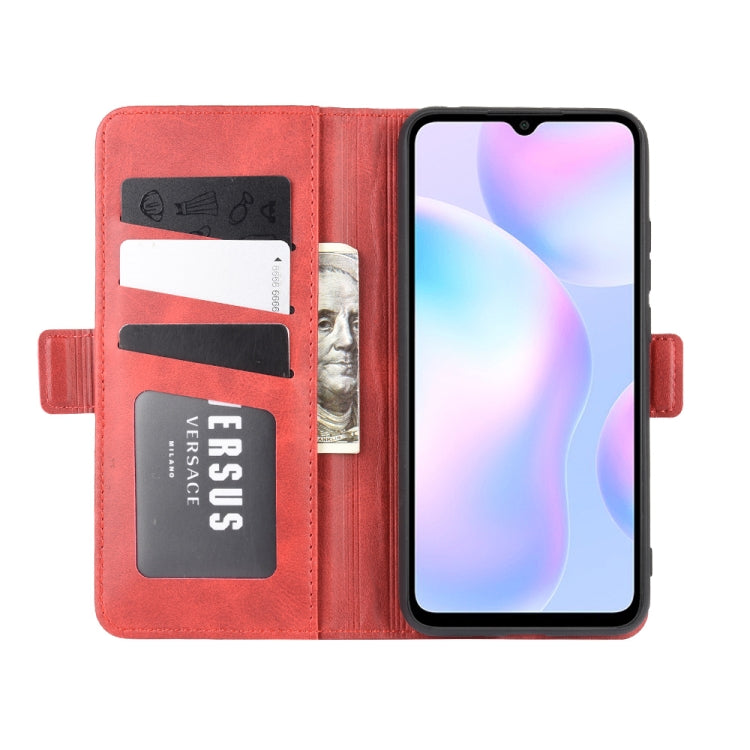 For Xiaomi Redmi 9A Dual-side Magnetic Buckle Horizontal Flip Leather Case with Holder & Card Slots & Wallet