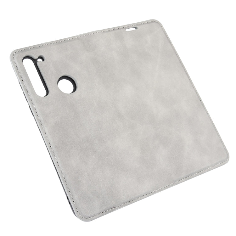 For Motorola Moto G8 Retro-skin Business Magnetic Suction Leather Case with Holder & Card Slots & Wallet