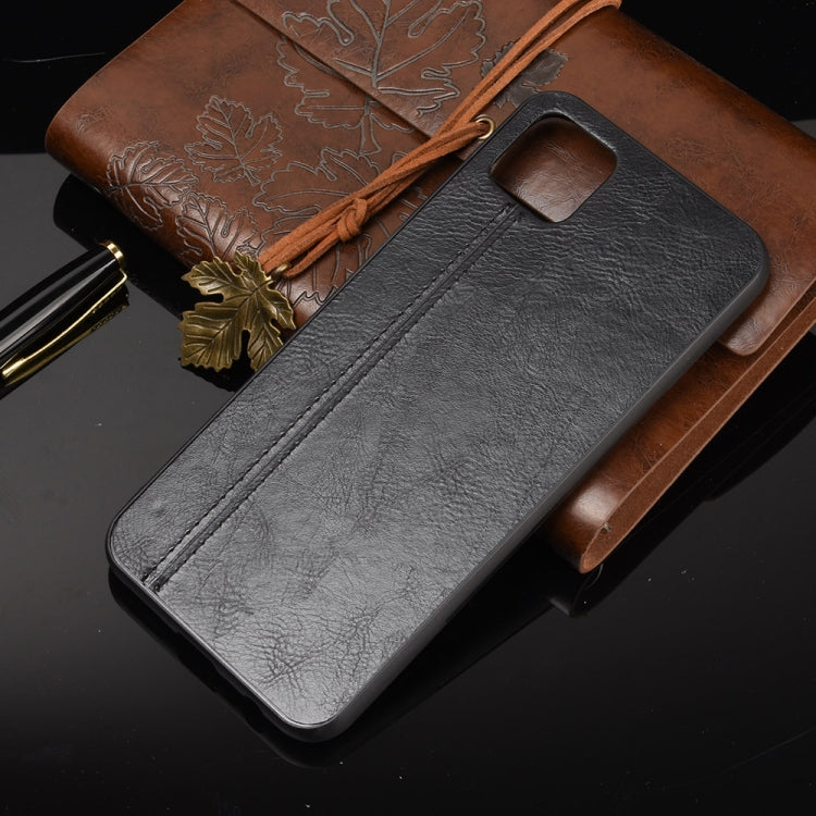 For Oppo Realme C11 Shockproof Sewing Cow Pattern Skin PC + PU + TPU Case