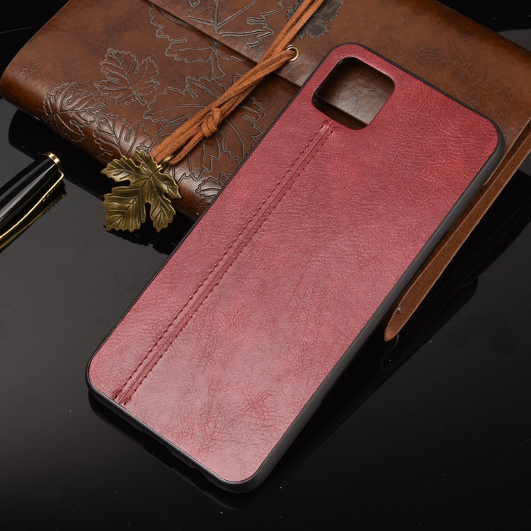 For Oppo Realme C11 Shockproof Sewing Cow Pattern Skin PC + PU + TPU Case