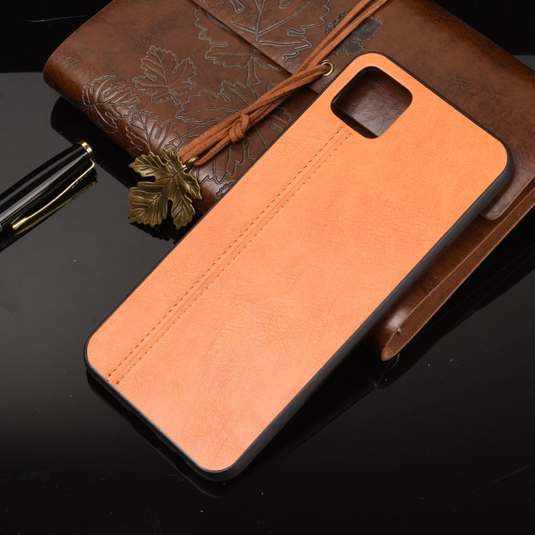 For Oppo Realme C11 Shockproof Sewing Cow Pattern Skin PC + PU + TPU Case