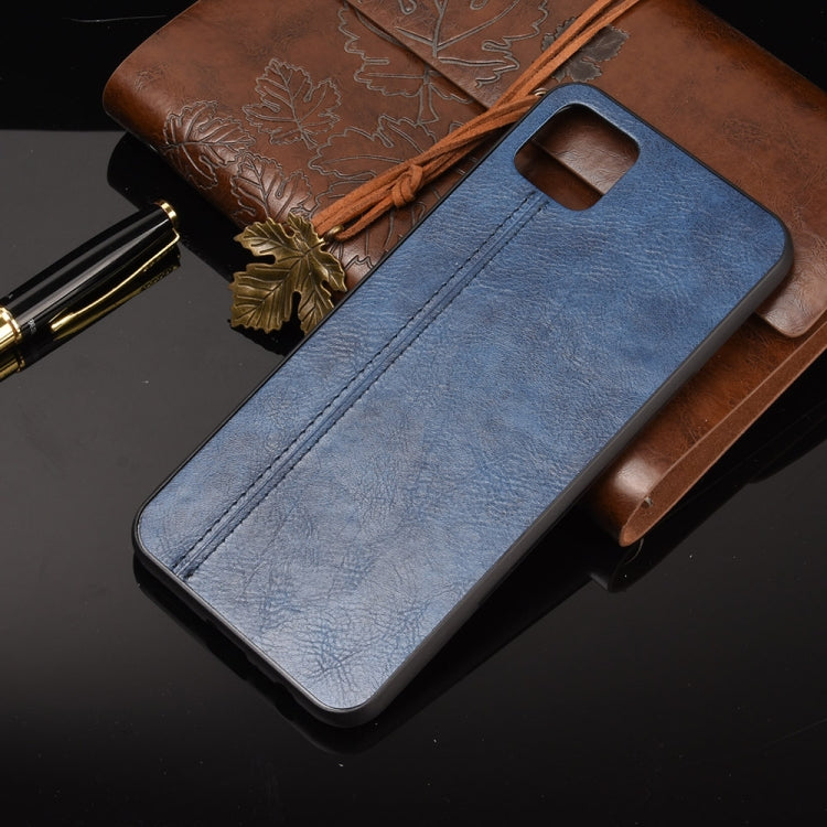 For Oppo Realme C11 Shockproof Sewing Cow Pattern Skin PC + PU + TPU Case