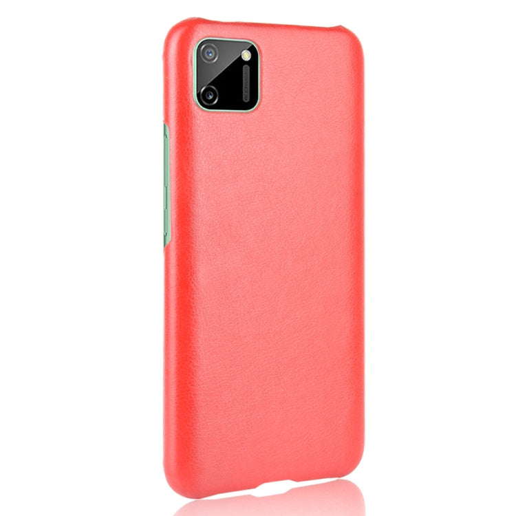 For Oppo Realme C11 Shockproof Litchi Texture PC + PU Case