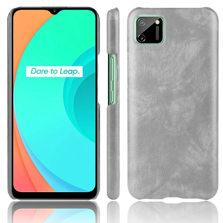 For Oppo Realme C11 Shockproof Litchi Texture PC + PU Case