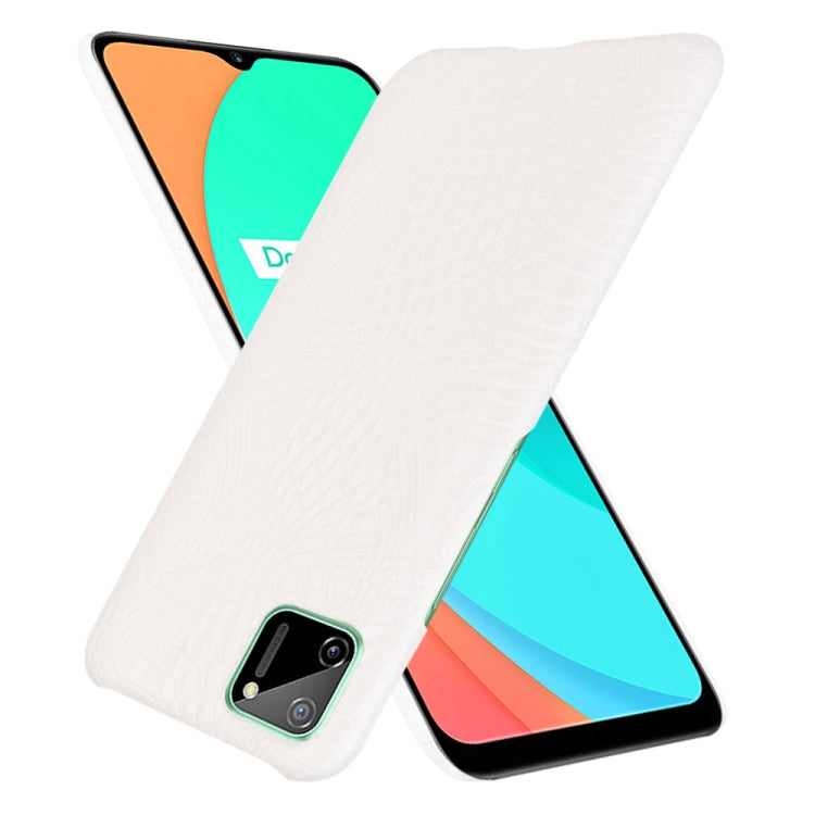 For Oppo Realme C11 Shockproof Crocodile Texture PC + PU Case