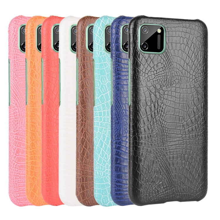For Oppo Realme C11 Shockproof Crocodile Texture PC + PU Case