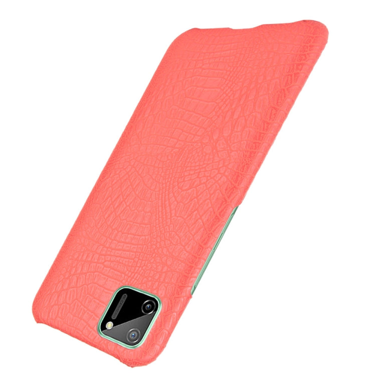 For Oppo Realme C11 Shockproof Crocodile Texture PC + PU Case