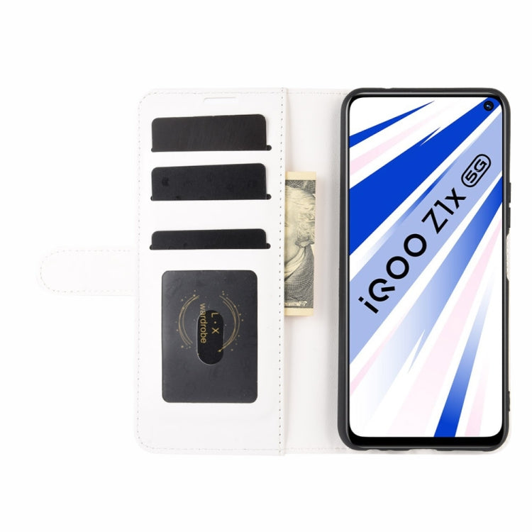 For Vivo iQOO Z1x R64 Texture Single Horizontal Flip Protective Case with Holder & Card Slots & Wallet& Photo Frame