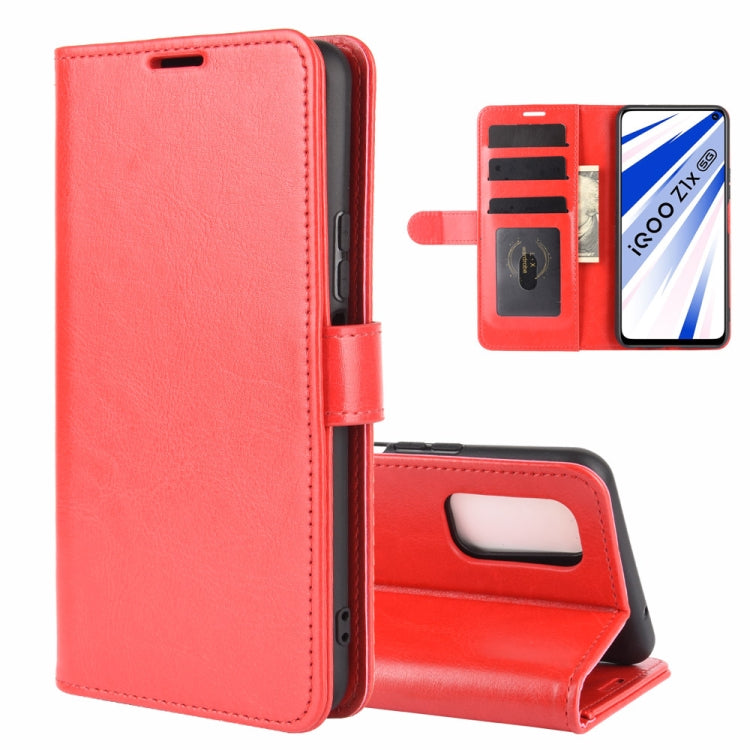 For Vivo iQOO Z1x R64 Texture Single Horizontal Flip Protective Case with Holder & Card Slots & Wallet& Photo Frame