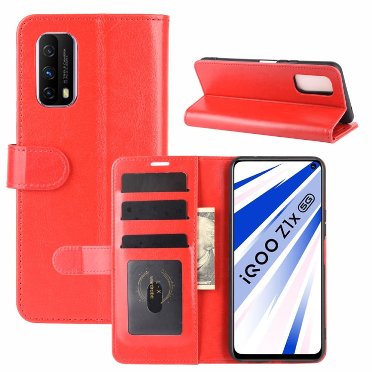 For Vivo iQOO Z1x R64 Texture Single Horizontal Flip Protective Case with Holder & Card Slots & Wallet& Photo Frame