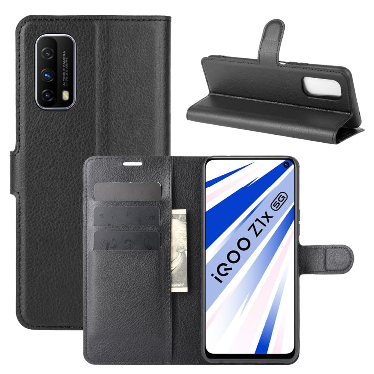 For Vivo iQOO Z1x Litchi Texture Horizontal Flip Protective Case with Holder & Card Slots & Wallet