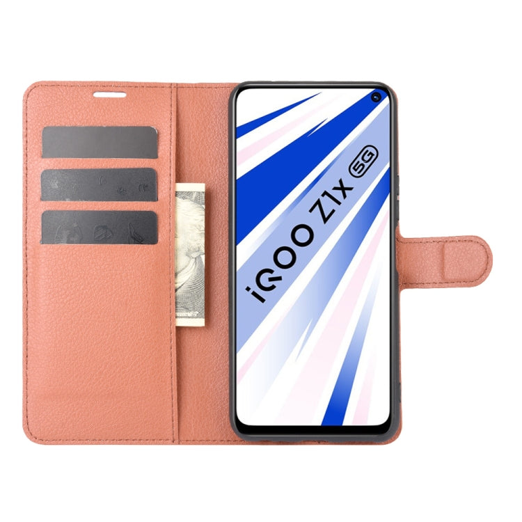 For Vivo iQOO Z1x Litchi Texture Horizontal Flip Protective Case with Holder & Card Slots & Wallet