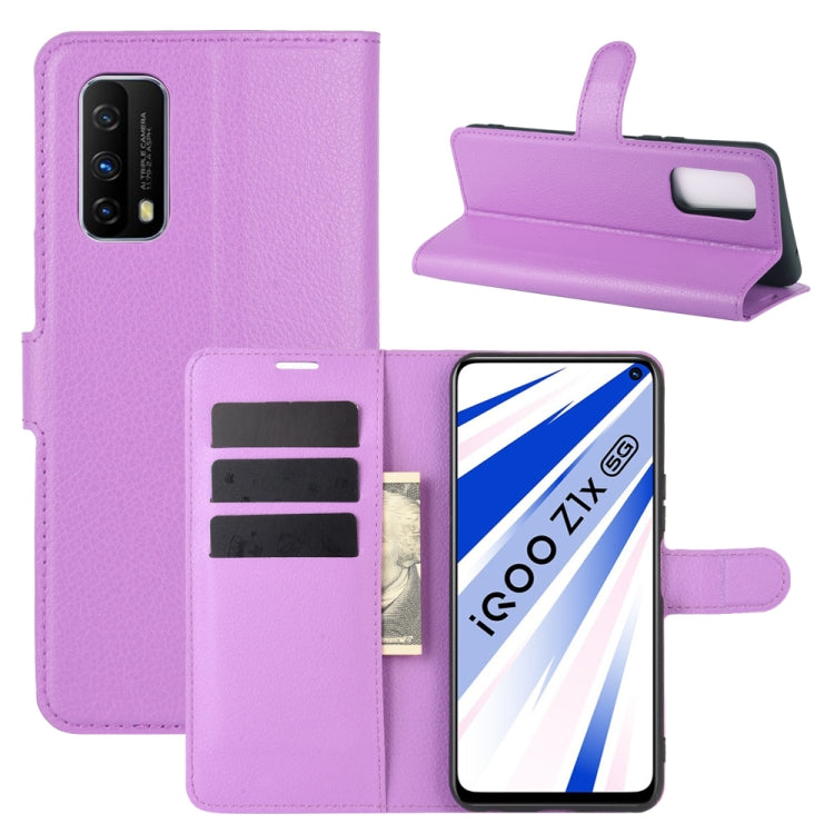 For Vivo iQOO Z1x Litchi Texture Horizontal Flip Protective Case with Holder & Card Slots & Wallet