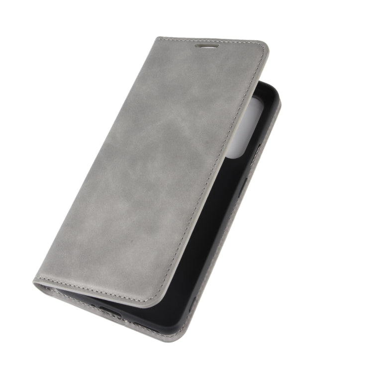 For OnePlus Nord Retro-skin Business Magnetic Suction Leather Case with Holder & Card Slots & Wallet