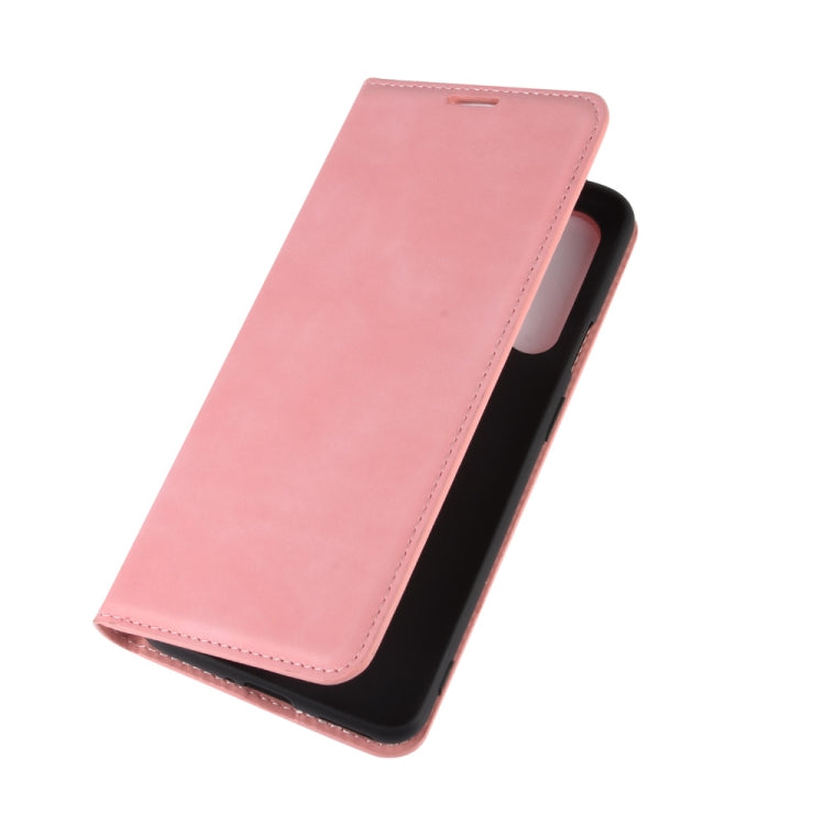 For OnePlus Nord Retro-skin Business Magnetic Suction Leather Case with Holder & Card Slots & Wallet